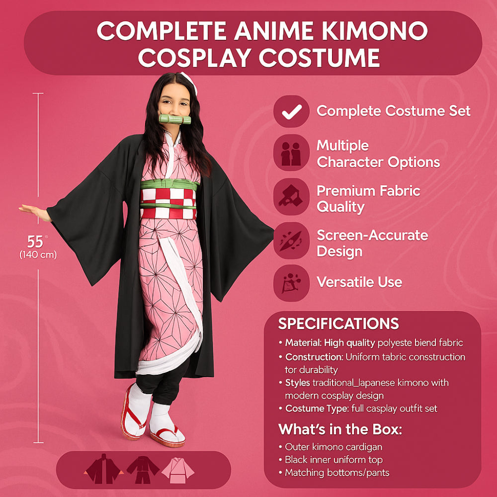 Anime Kimono Cosplay Halloween Costume Set