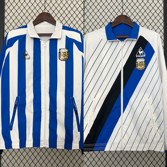Argentina 2024 Reversible Trench Coat front view – light blue side