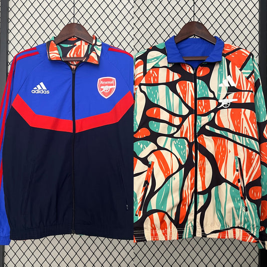Arsenal x Adidas Ian Wright reversible jacket 2024/25 front and back design