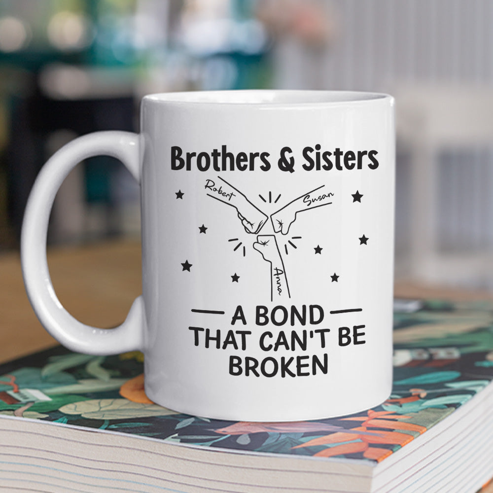A Bond Between Brothers And Sisters - Personalized Custom Coffee Mug