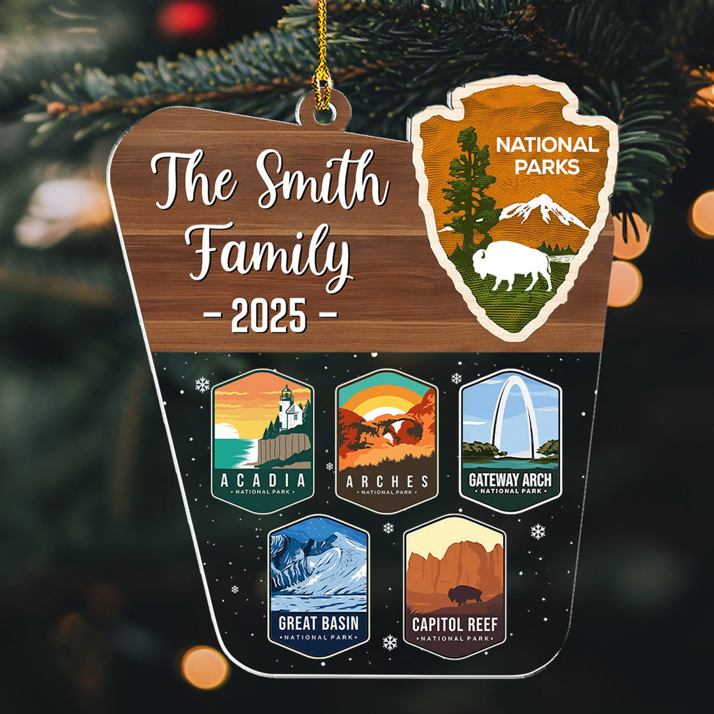 Adventure National Parks - Personalized Custom Acrylic Ornament