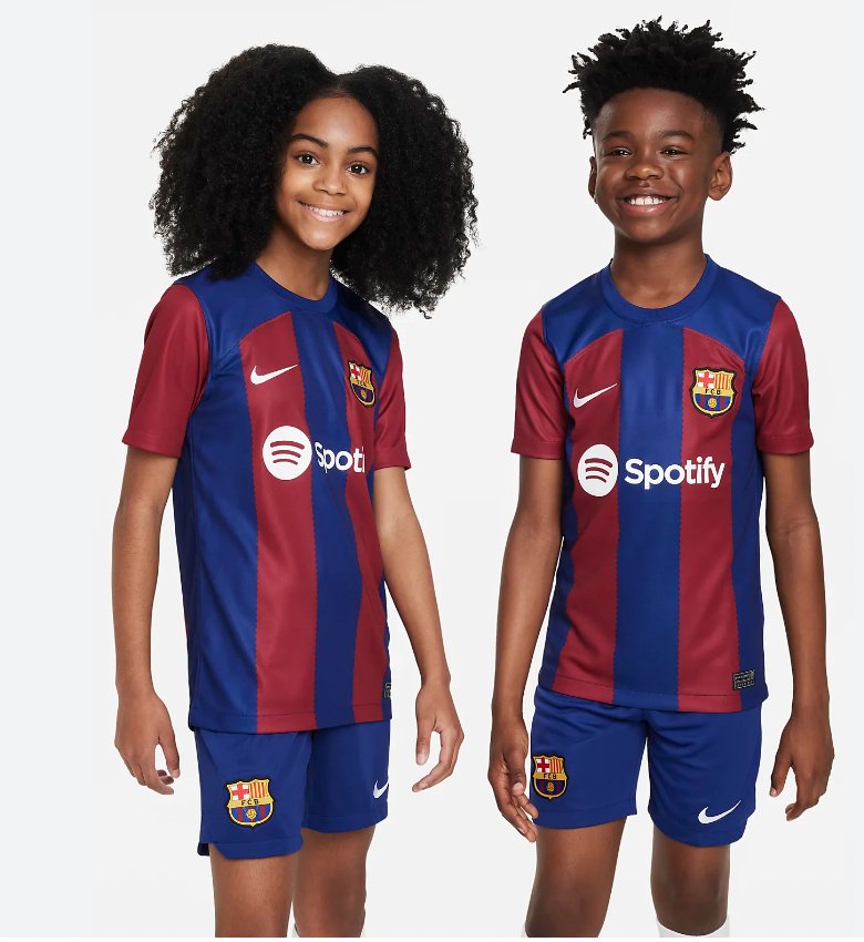 Barça kids fan gear official club home kit