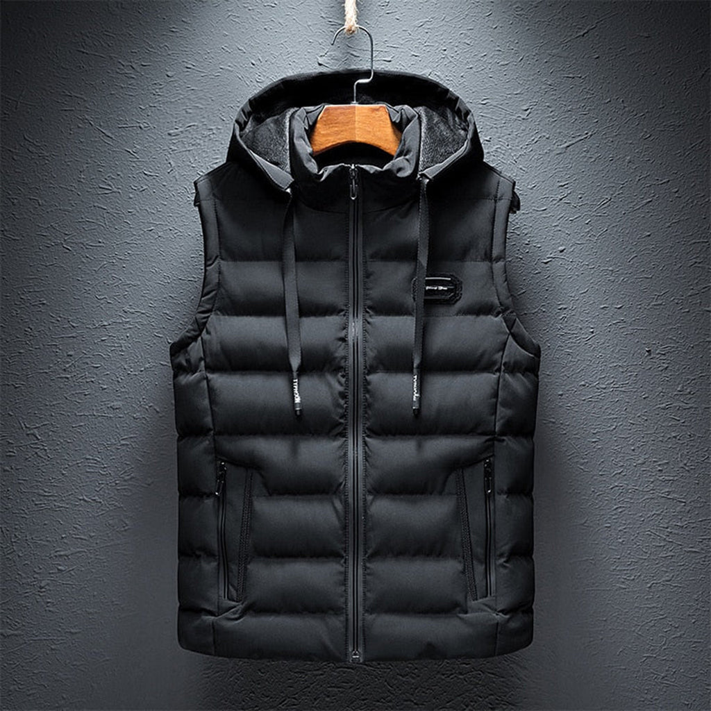 Puffer Gilet for Men with Zip and Hood