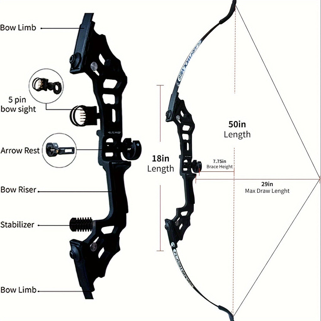Hunting Gear Aluminum Recurve Bow Kit