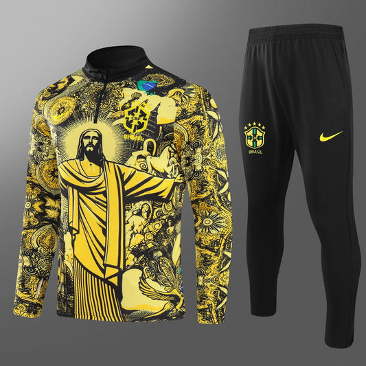 Brazil Yellow Jesus Tracksuit – casual and sporty look.