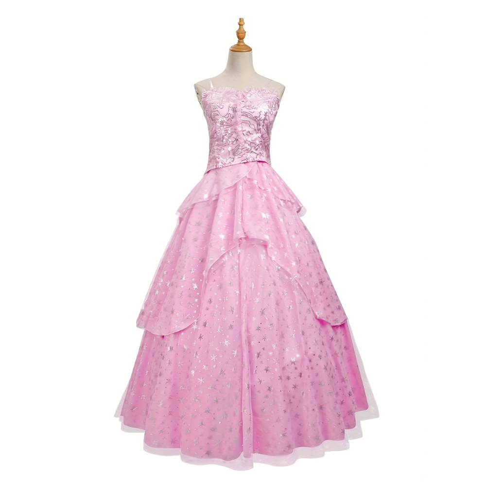 Halloween Glinda Starry Pink Gown