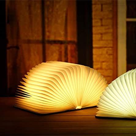 Table Lamp Folding Wood LED Book Light