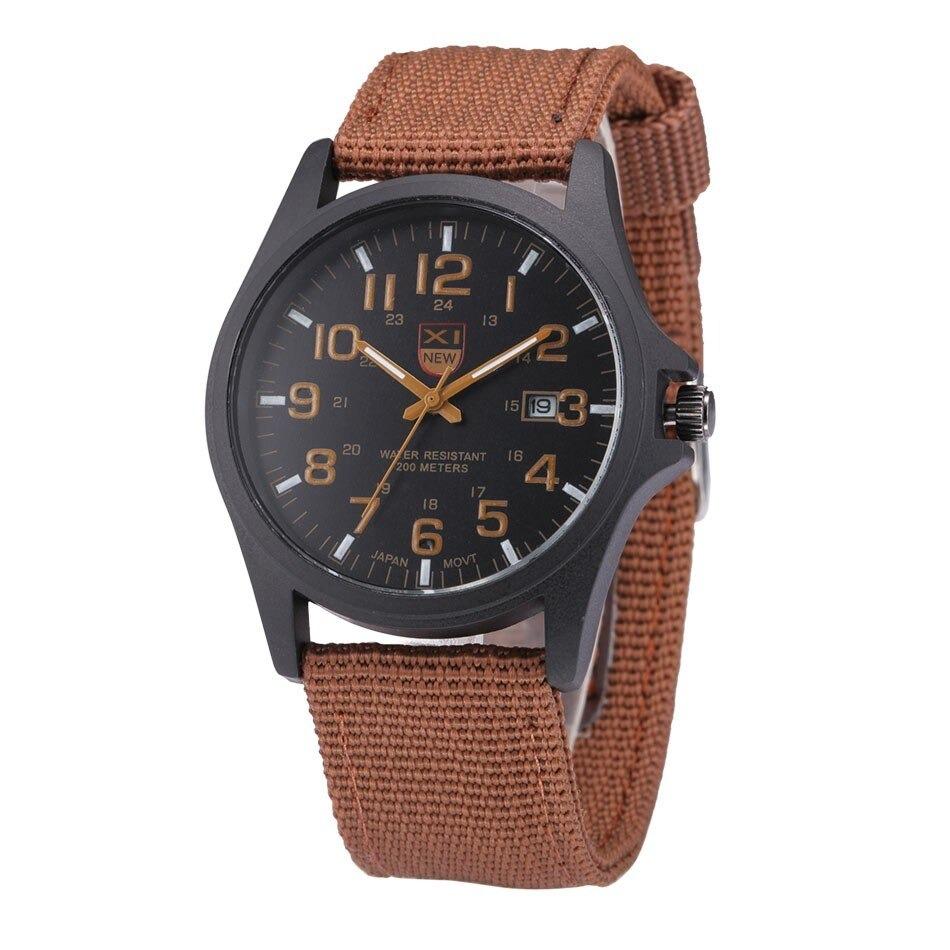 Men’s Military Style Waterproof Canvas Watch