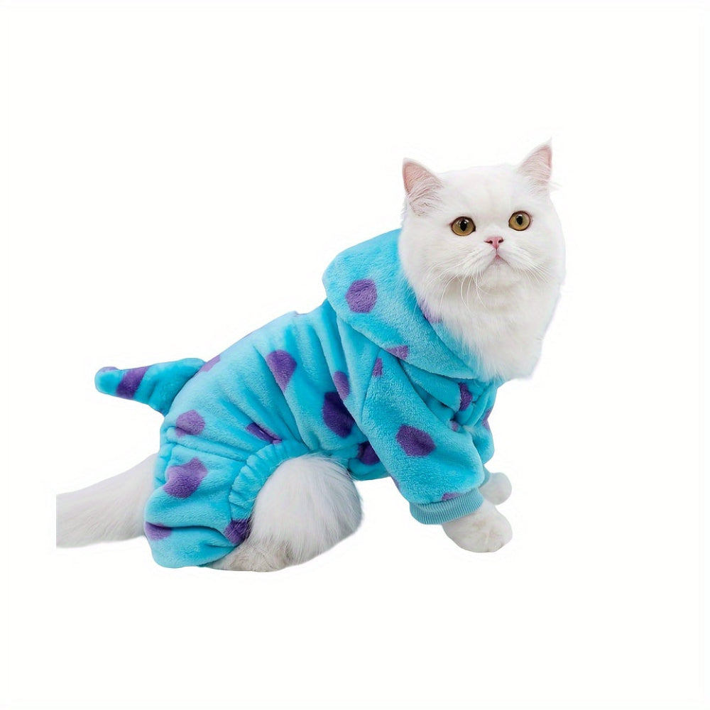 Cozy Fleece Pet Dinosaur Costume Pajamas