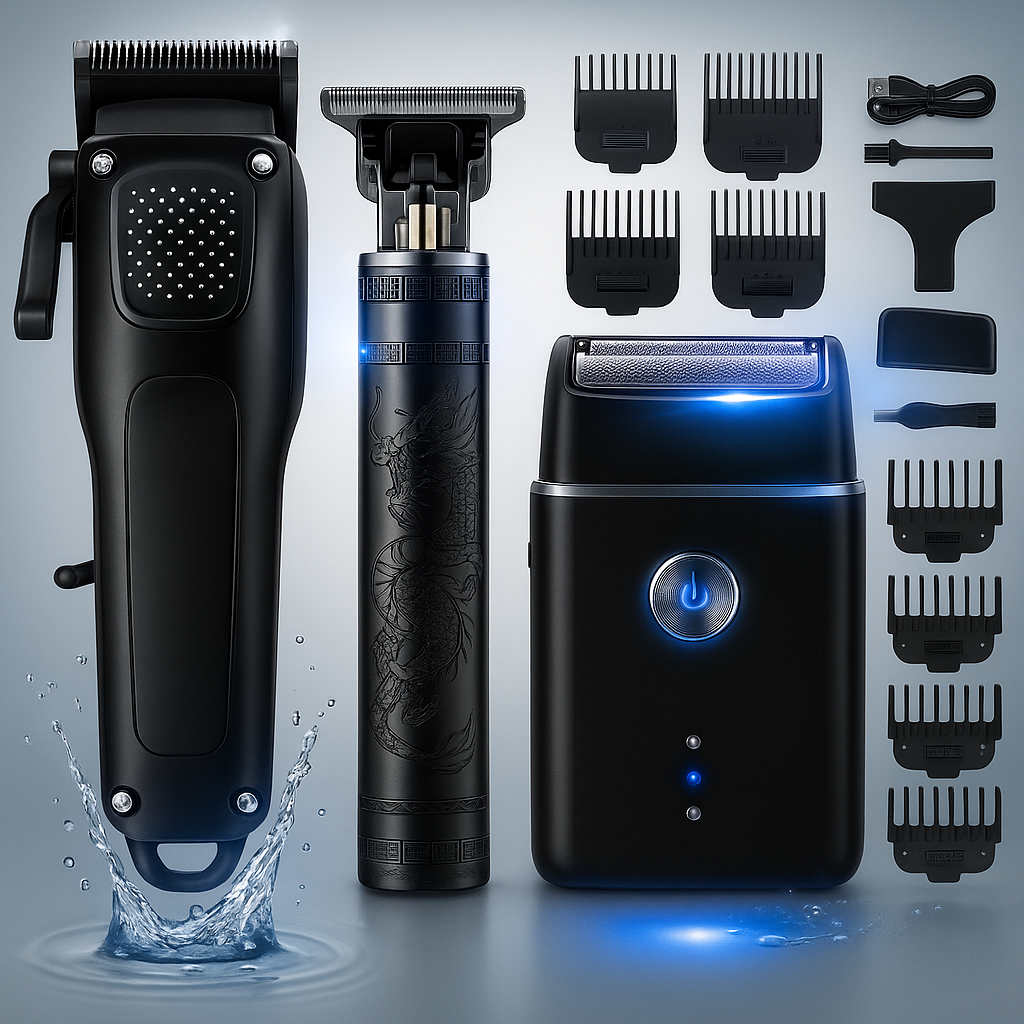 Hair Trimmer Set Rechargeable Beard Grooming Kit
