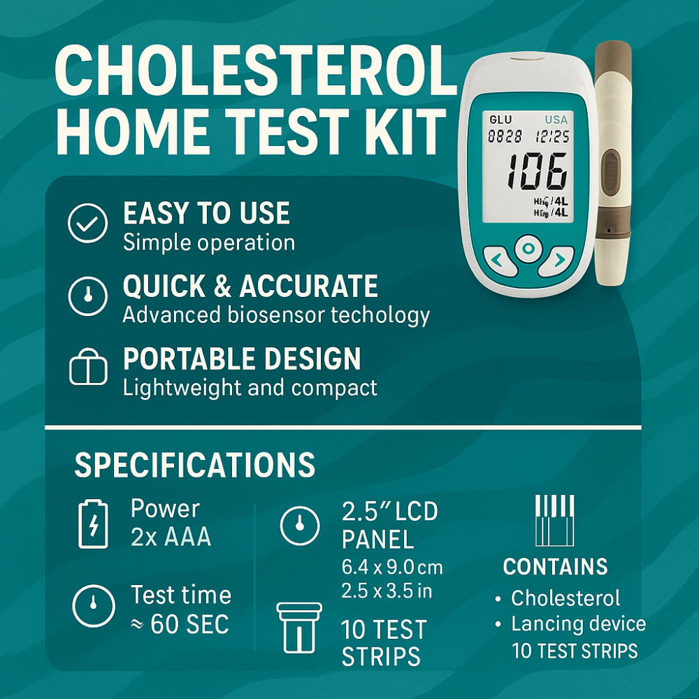 Cholesterol Home Test Kit Portable Blood Monitor