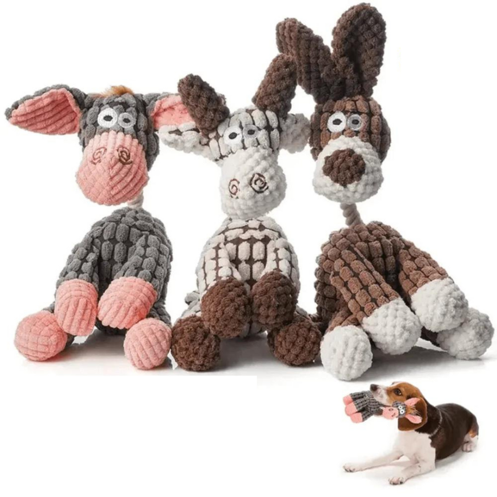 Dog Toy Plush Chew Set for Aggressive Play