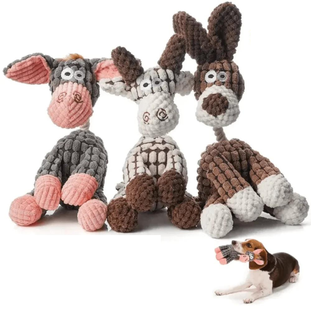 Dog Toy Plush Chew Set for Aggressive Play