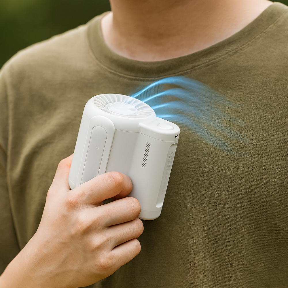 Portable Cooling Fan Handsfree Rechargeable Clip