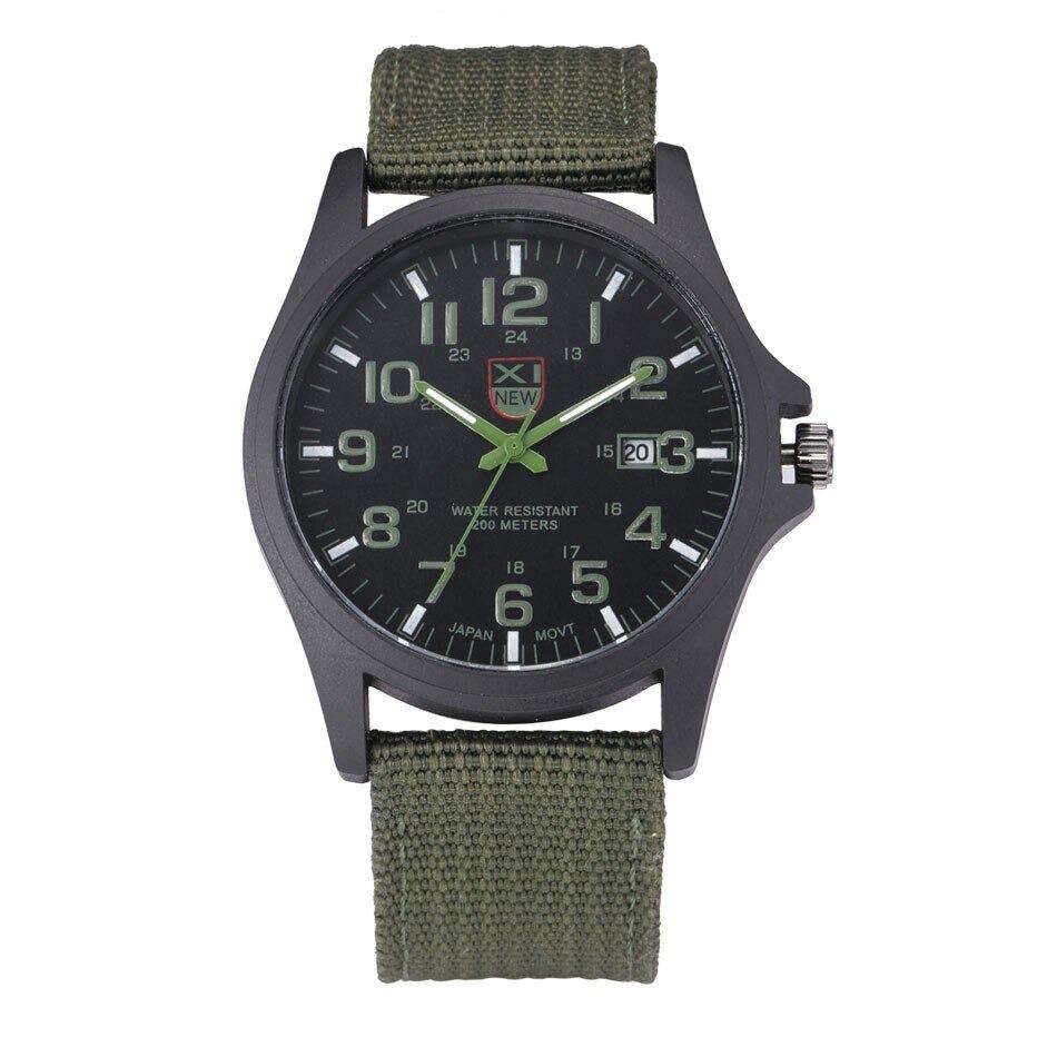 Men’s Military Style Waterproof Canvas Watch
