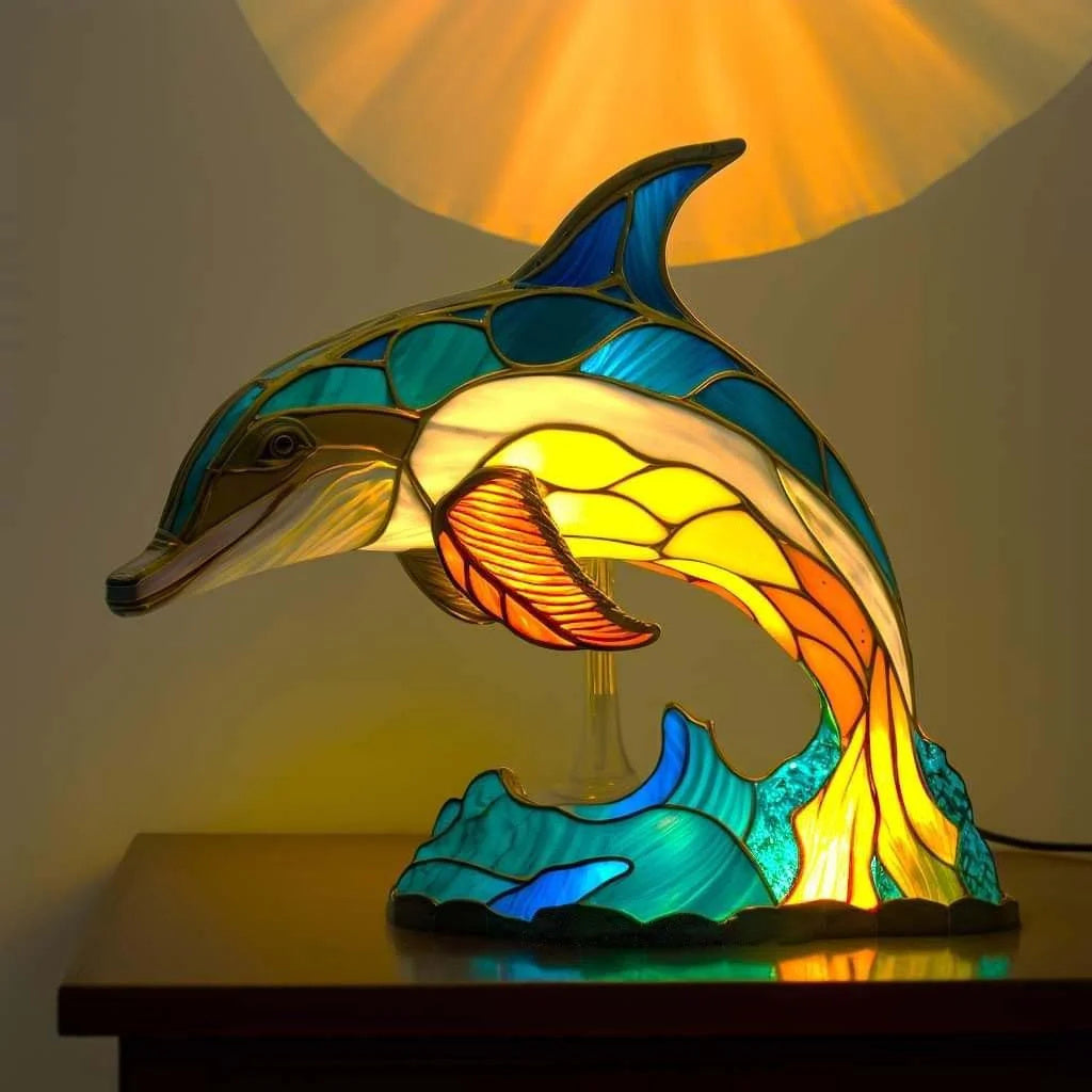 Animal Stained Glass Table Lamp Ornament