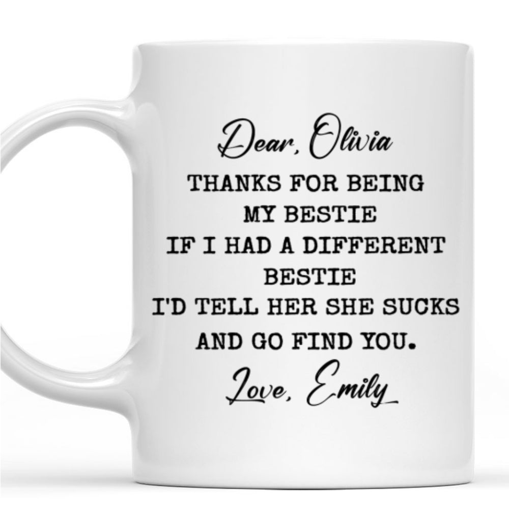 A Different Bestie - Personalized Custom Coffee Mug