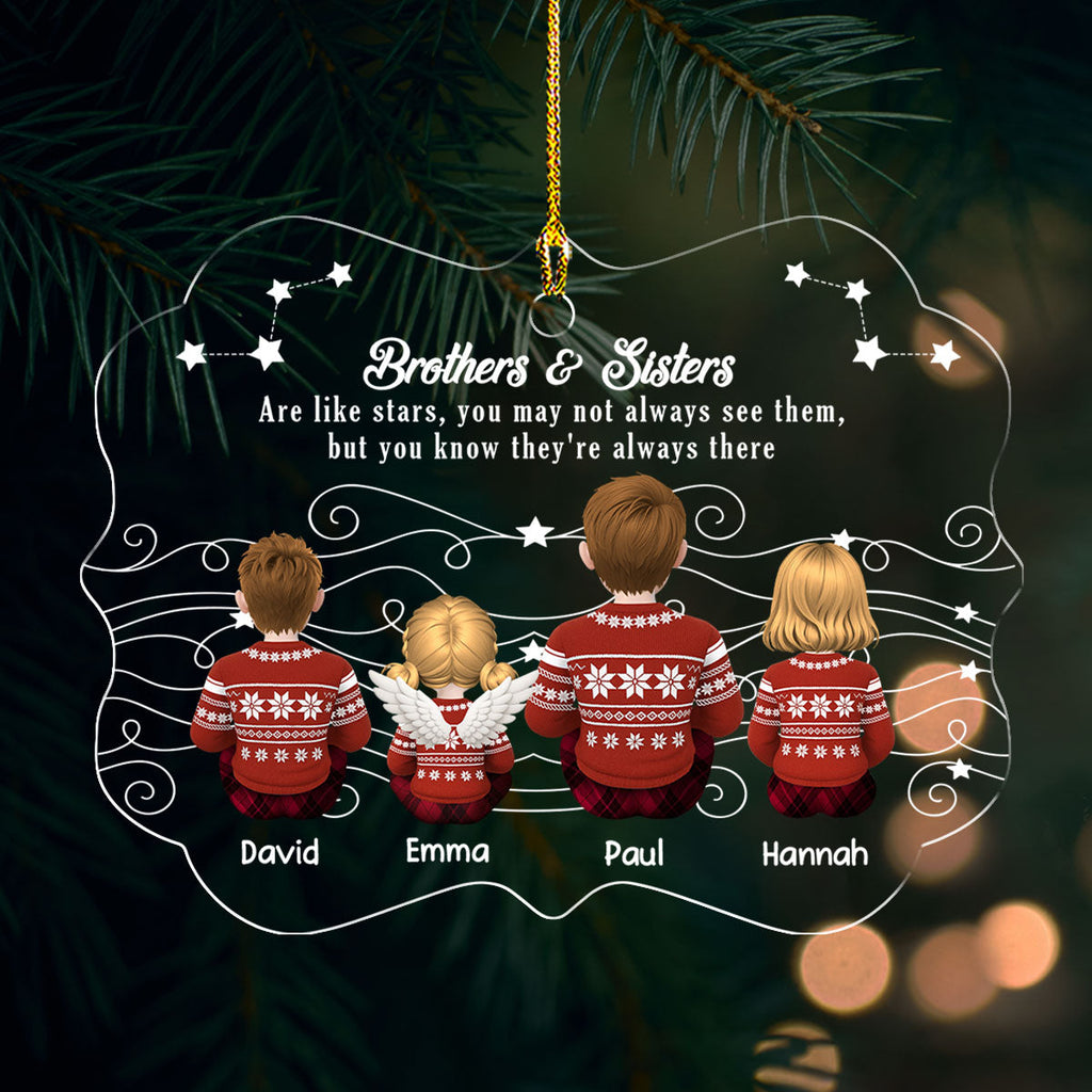 Always Linked Beyond The Sky - Personalized Custom Acrylic Ornament