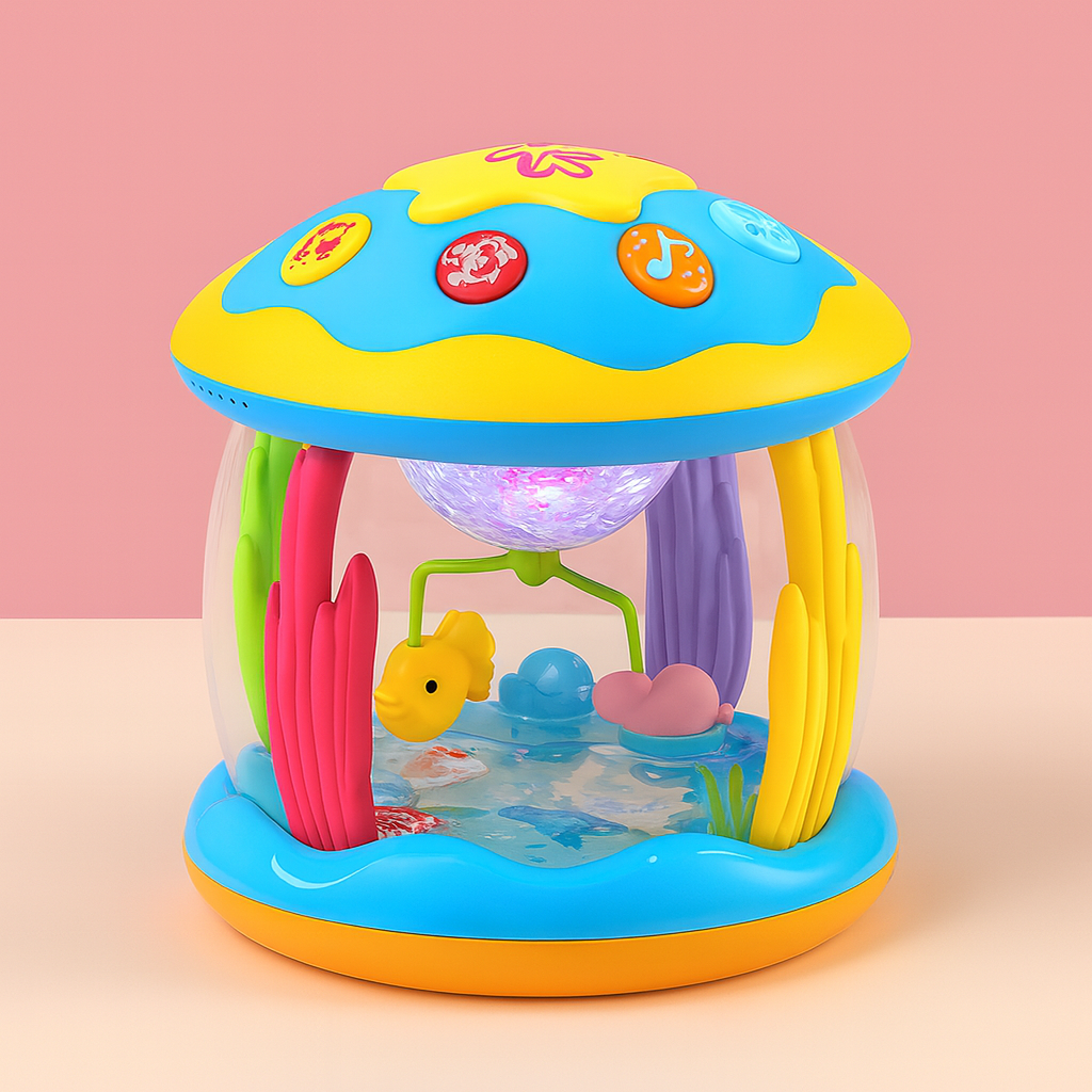 Baby Musical Toy Colourful Plastic Light-Up Dome