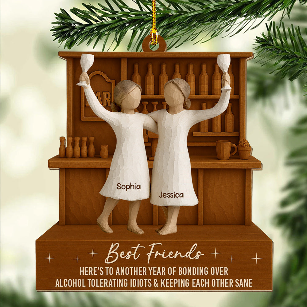 A Lifetime Of Friendship - Personalized Custom Wood Ornament