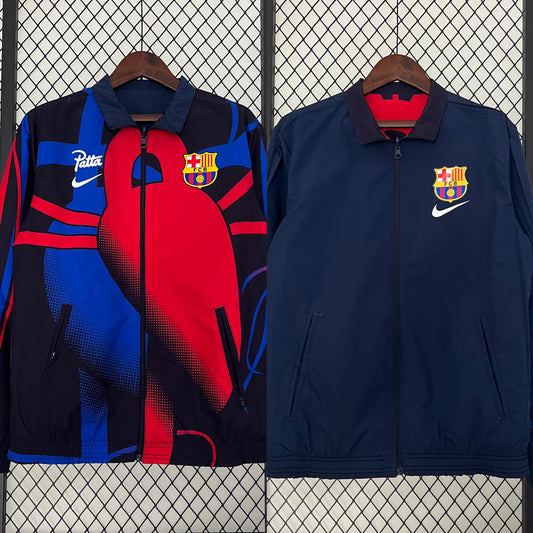 FC Barcelona 23/24 reversible trench coat graphic Patta side