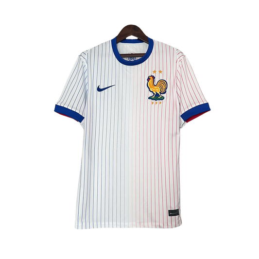 France EURO 2024 Away Kit – Official Fan Version in White with French National Team Crest