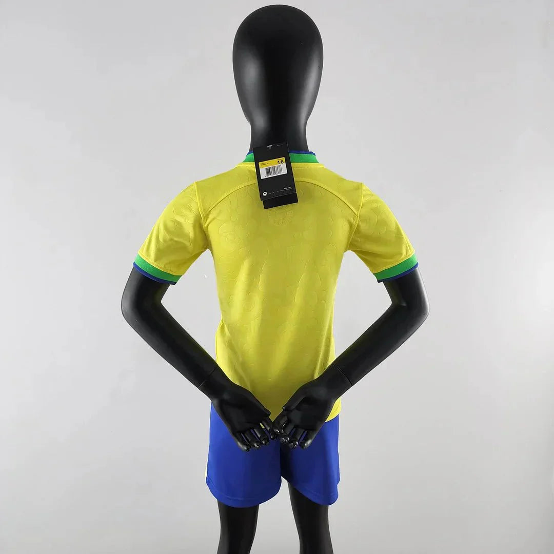 Full Brazil youth home kit 2022 World Cup edition
