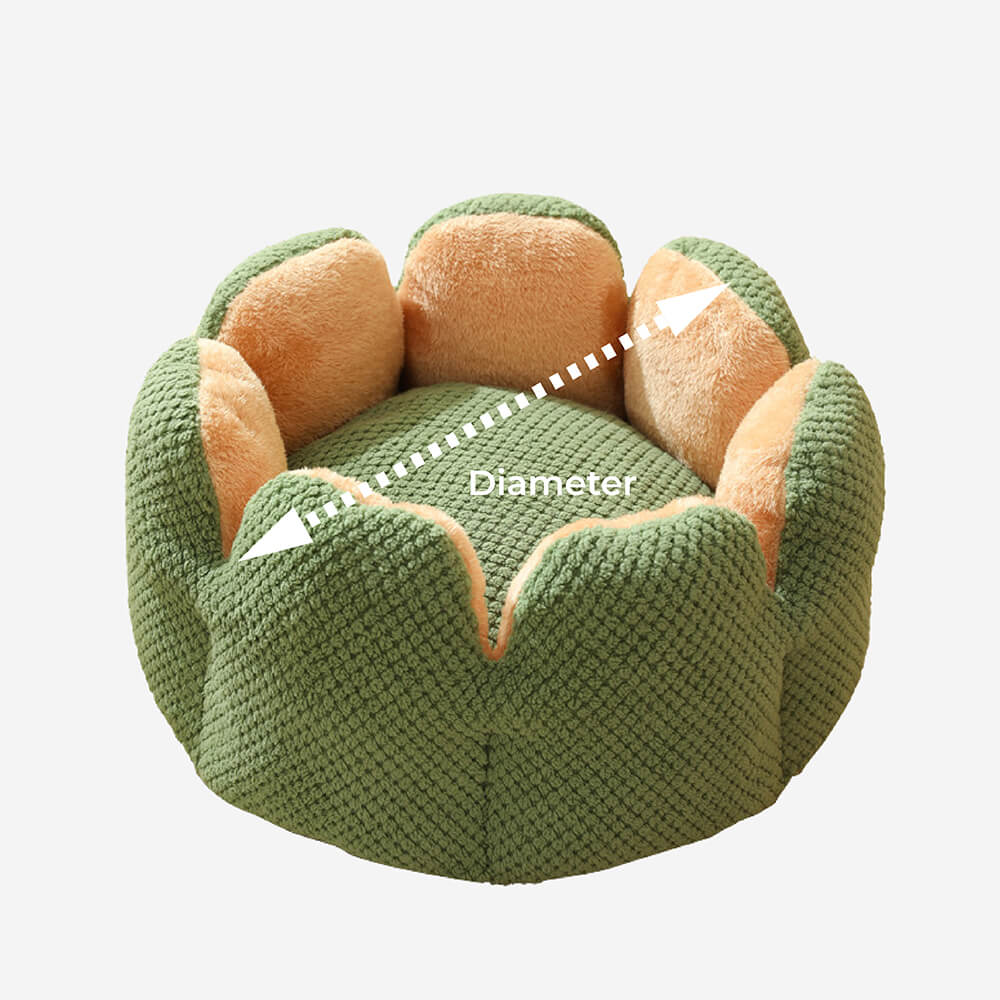 Pet Bed Plush Flower Design for Cats Dogs