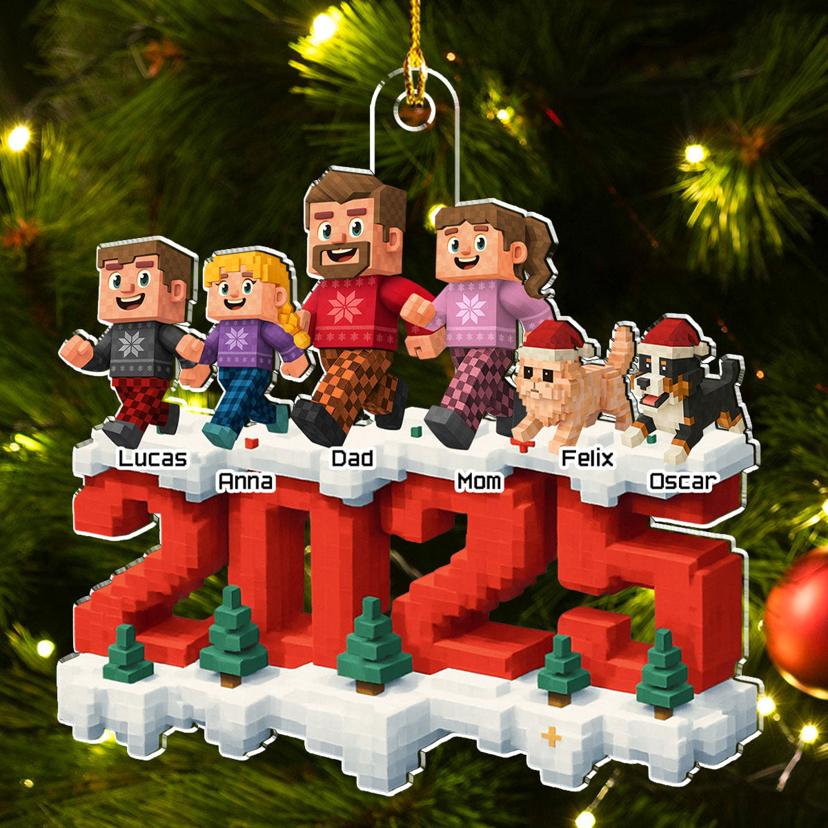 All Of Us This Year - Personalized Custom 3D Effect Acrylic Ornament