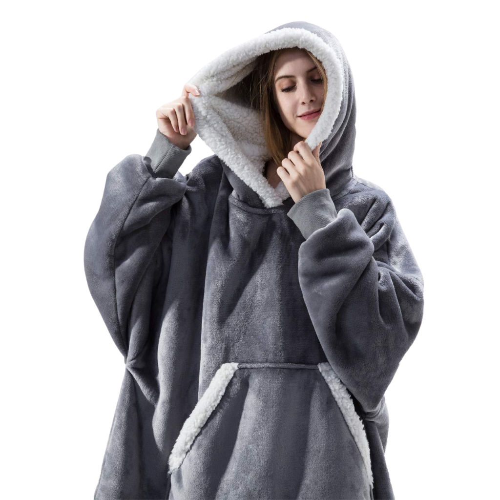 Hooded Blanket with Soft Fleece Lining
