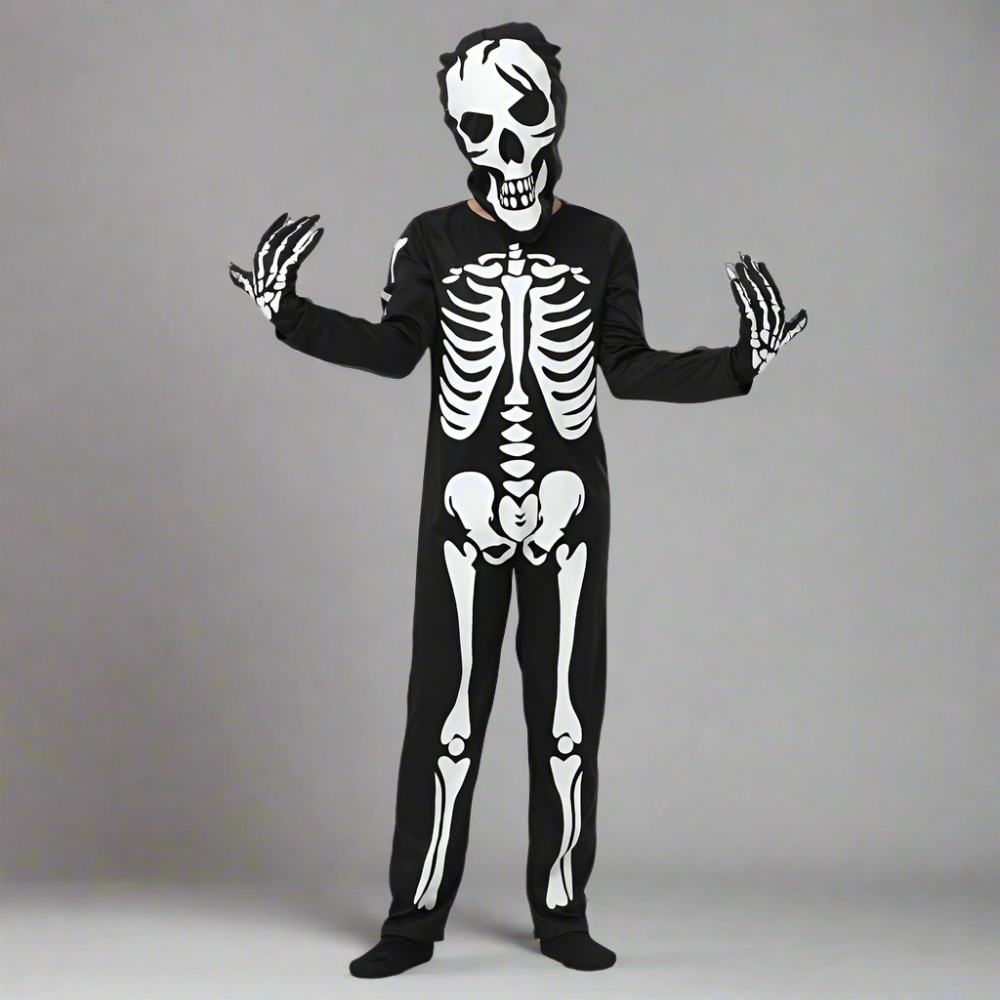 Glowing Skeleton Halloween Kids Zombie Costume