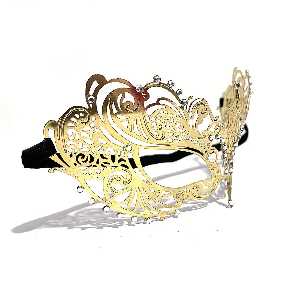 Golden Iron Couples Halloween Masquerade Mask