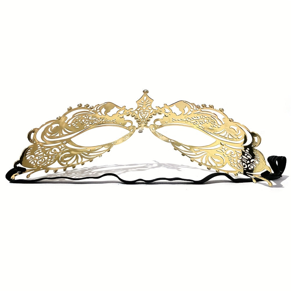 Golden Iron Couples Halloween Masquerade Mask
