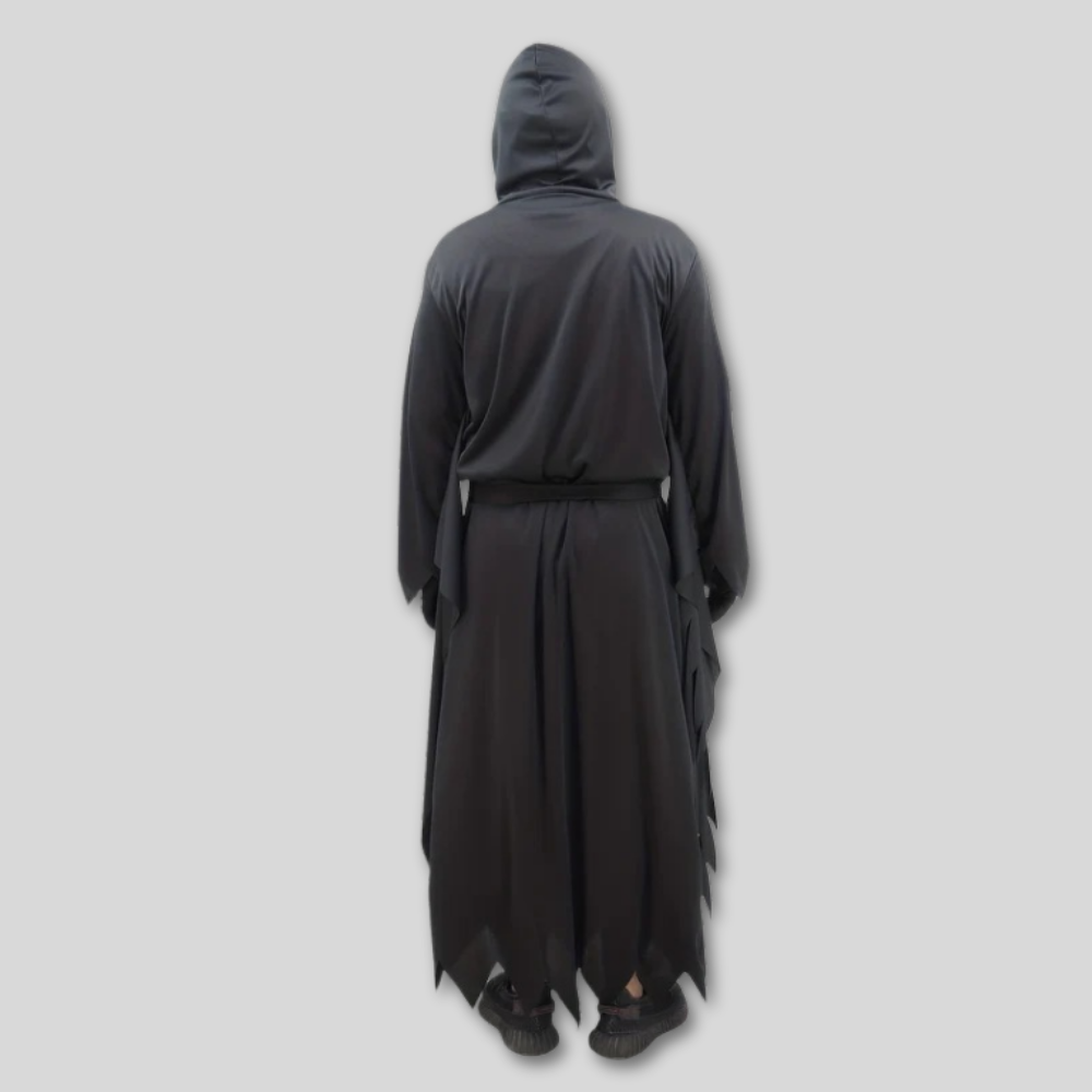 Grim Reaper Halloween Costume Hooded Mask Polyester Outfit