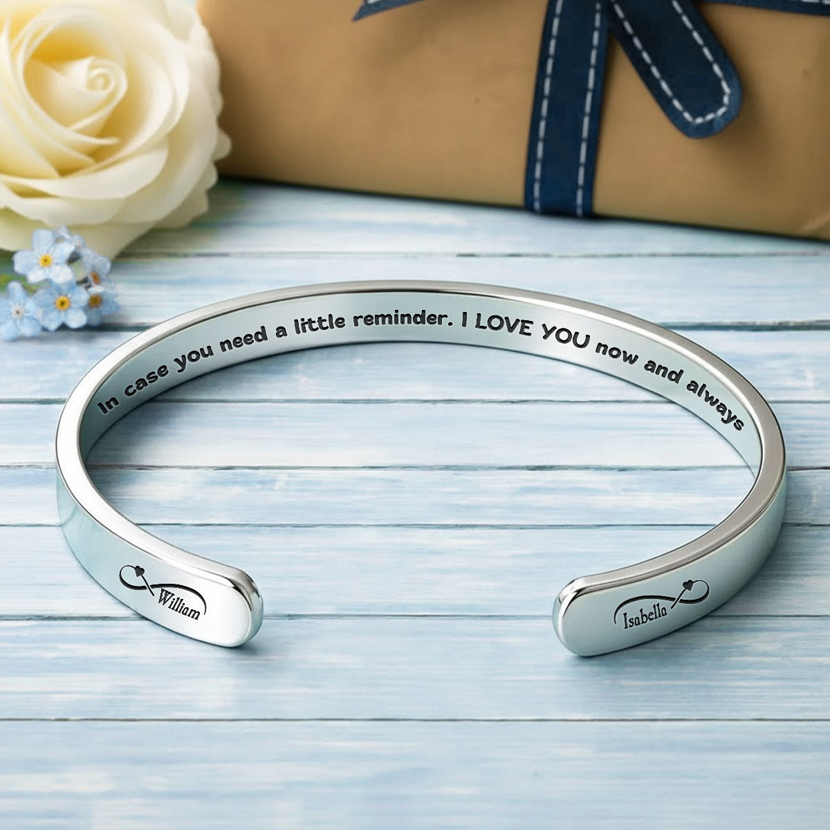 A Little Reminder For You - Personalized Custom Bracelet Cuff