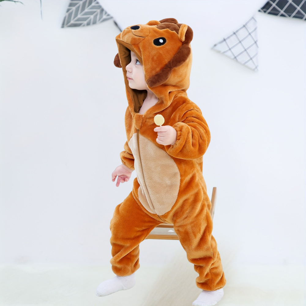 Halloween Baby Lion Costume Plush Jumpsuit