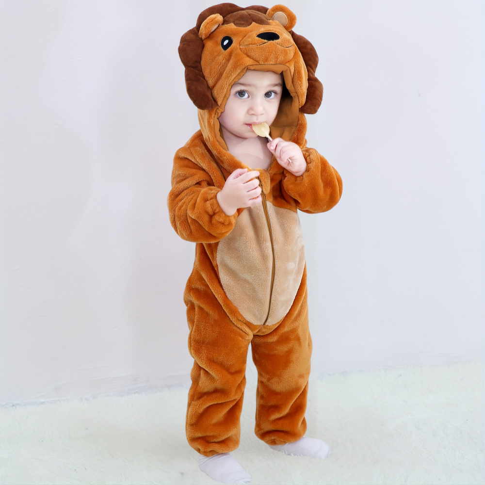 Halloween Baby Lion Costume Hooded Onesie