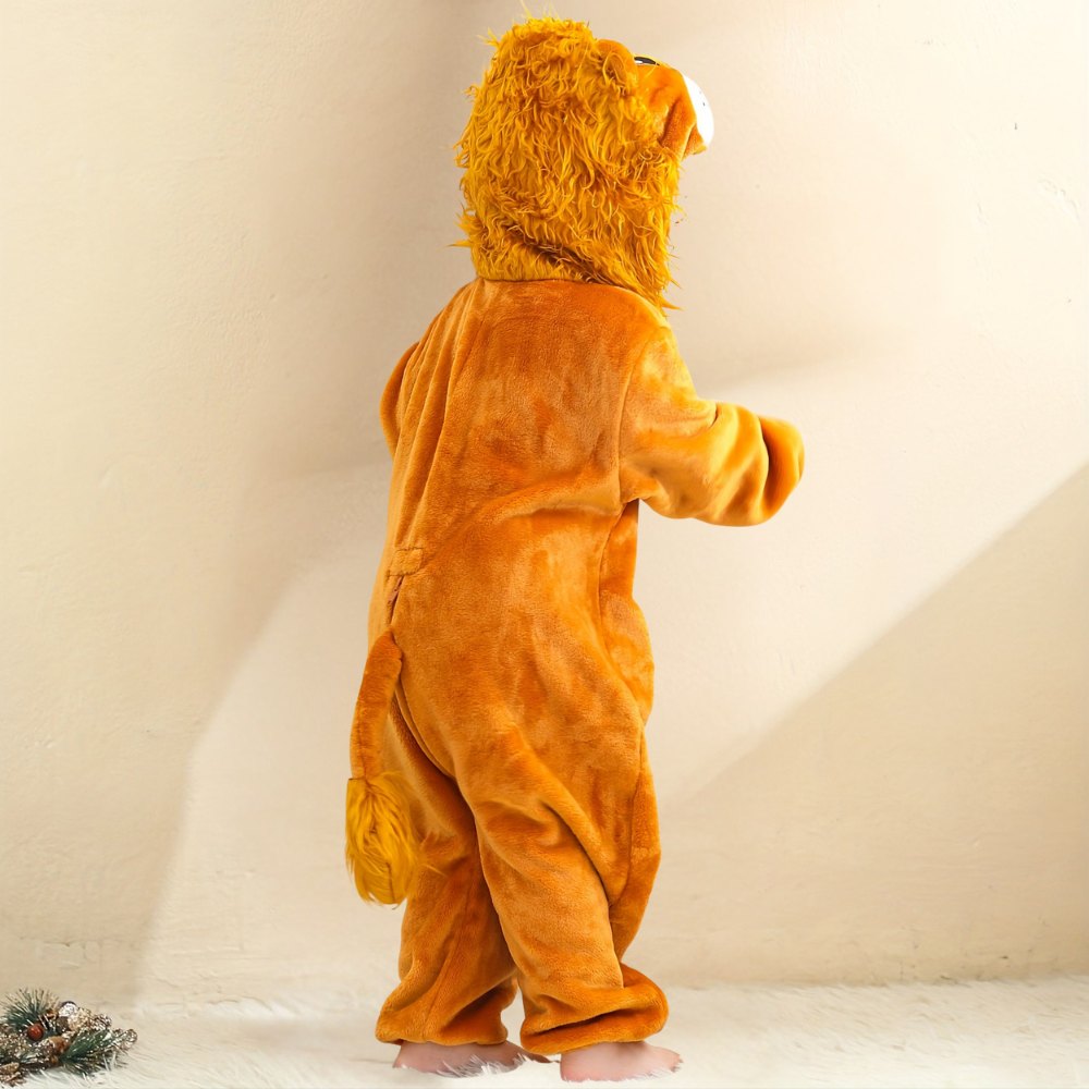 Halloween Baby Lion Costume Plush Onesie