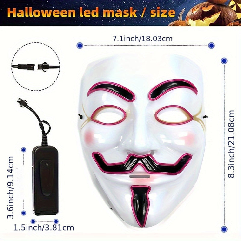 LED Glowing Halloween Purge Mask