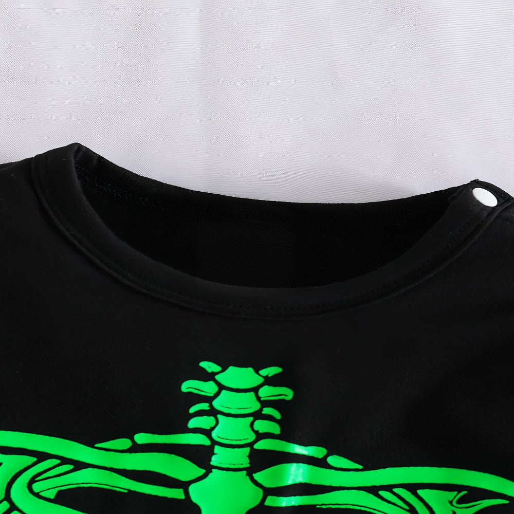 Halloween Toddler Skeleton Costume Baby Bodysuit Outfit