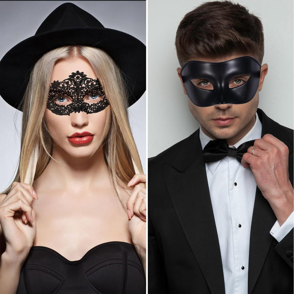 Halloween Couples Lace Masquerade Masks