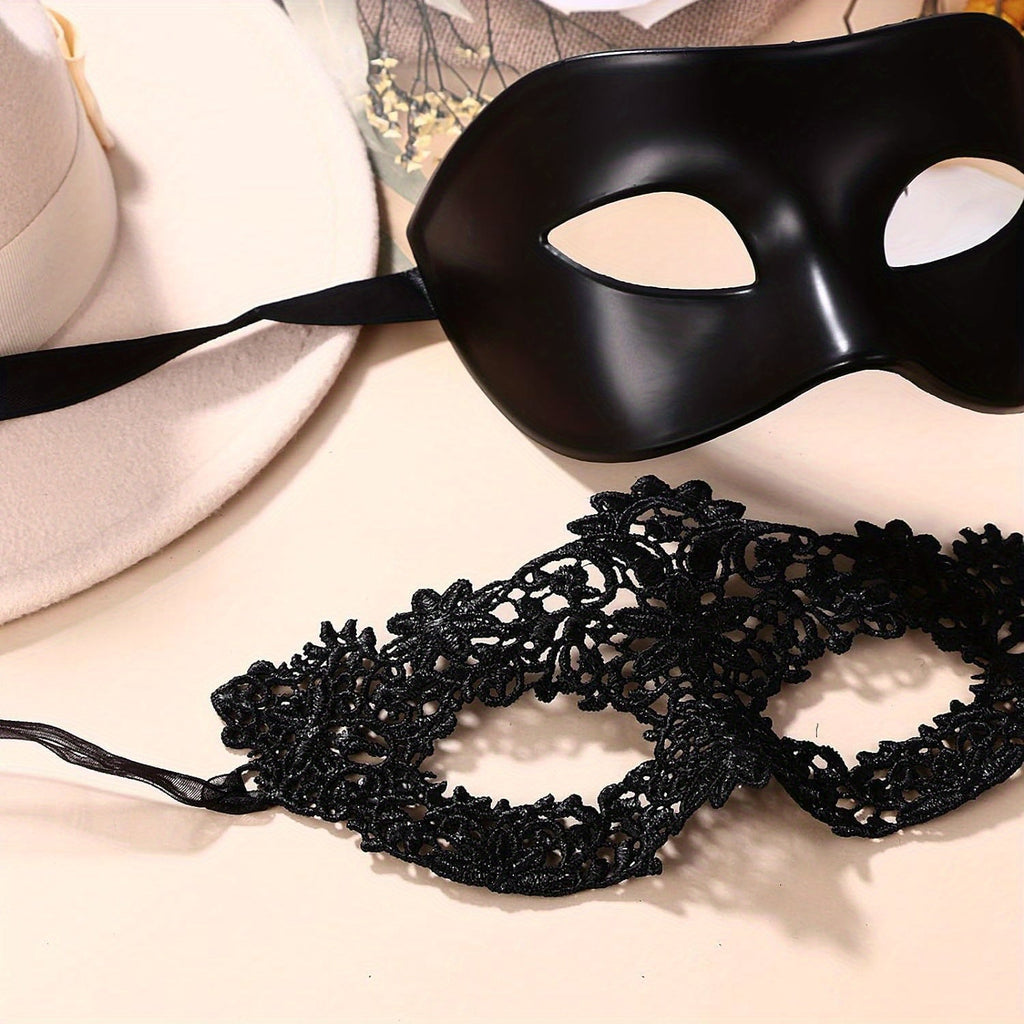 Halloween Couples Lace Masquerade Masks