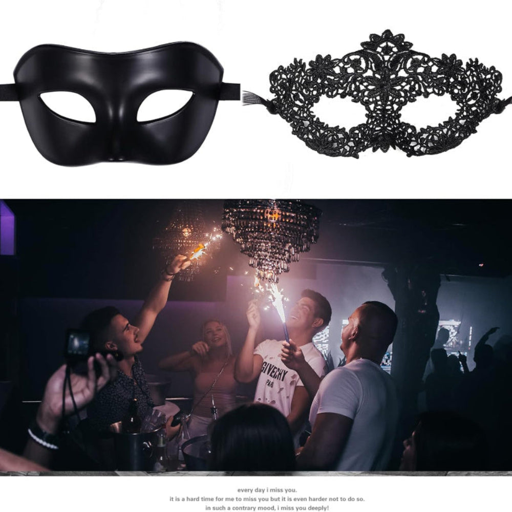 Halloween Couples Lace Masquerade Masks