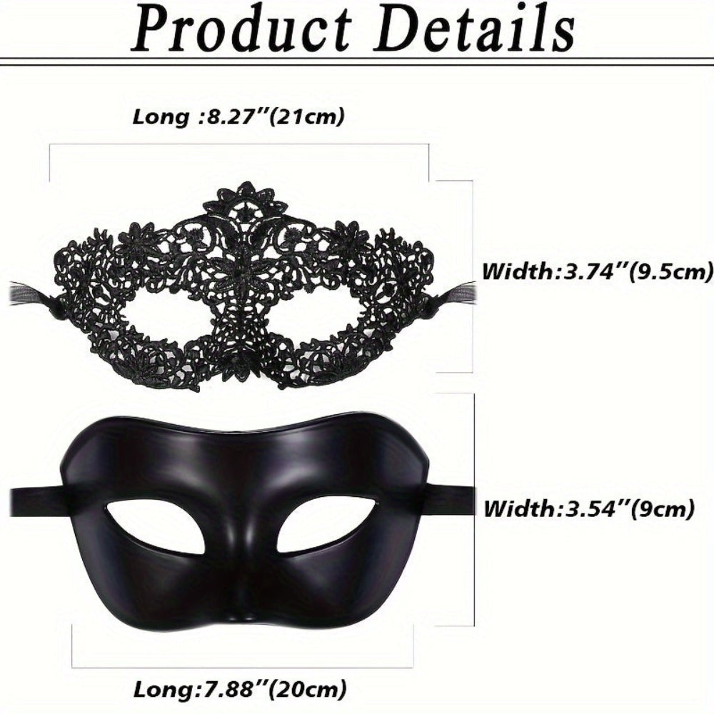 Halloween Couples Lace Masquerade Masks