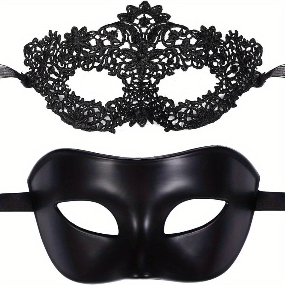 Halloween Couples Lace Masquerade Masks