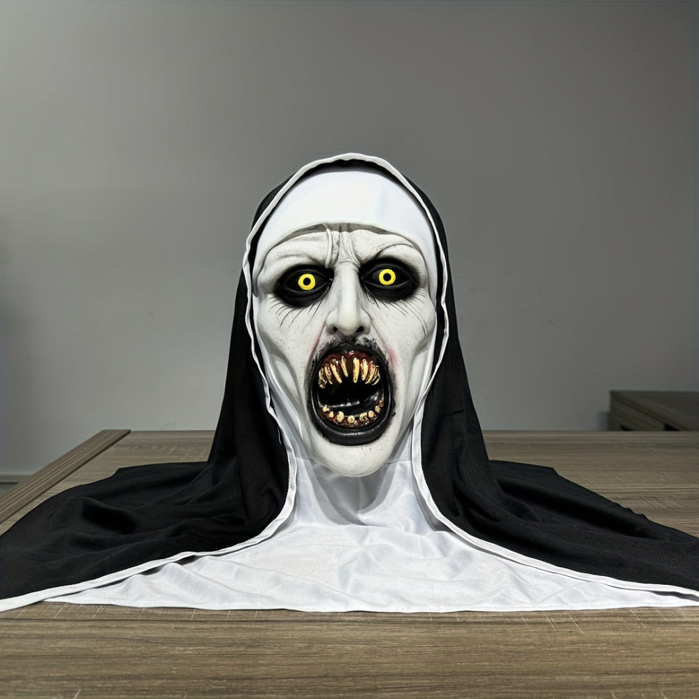 Halloween Female Nun Latex Mask