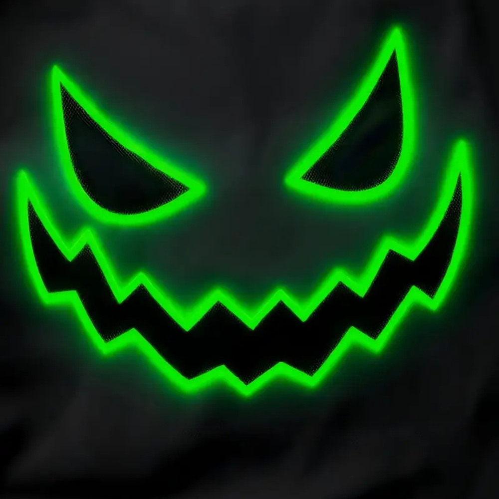 Halloween Ghost Costume Kids Glow Dark Cape Hooded Cloak Outfit