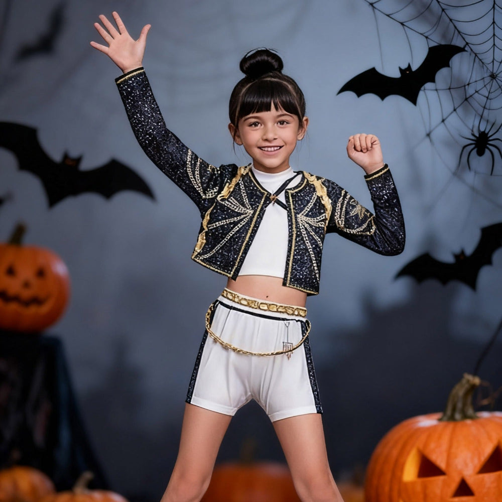 Halloween Kids Kpop Hunter Costume Party Outfit