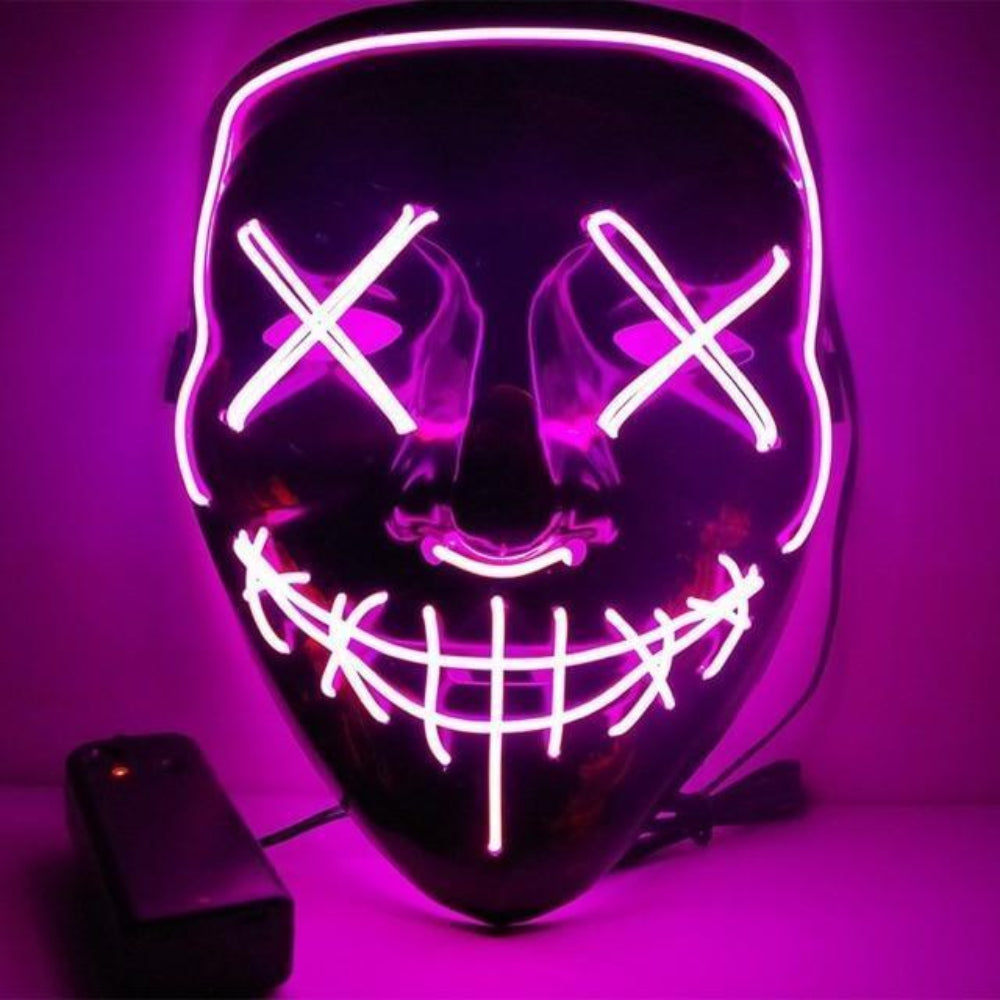 Halloween Mask LED Light Up Glowing Party Costume Accessory