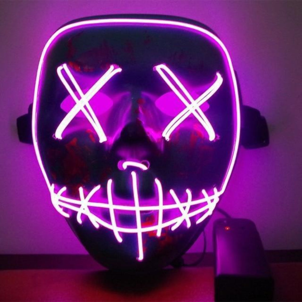 Halloween Mask LED Light Up Glowing Party Costume Accessory